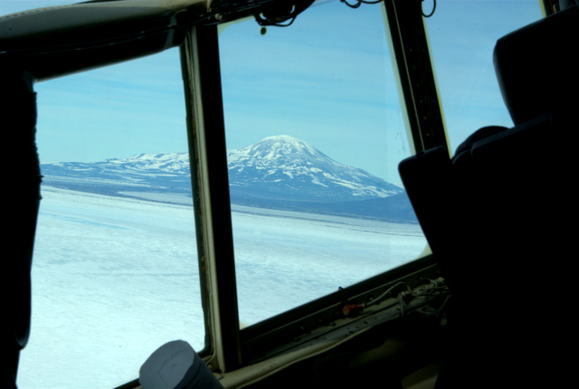 Mount Erebus from the plane