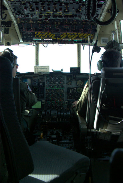 View of C130 cockpit