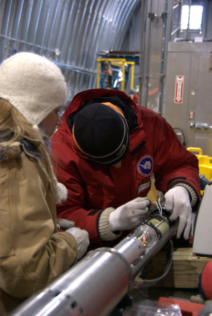 Krissy and Nicolai finishing cable termination