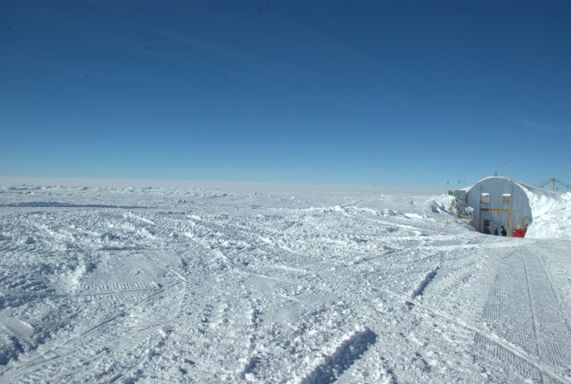 View of Arch with wild Antarctica as background