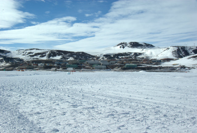 View of McMurdo from the sea ice