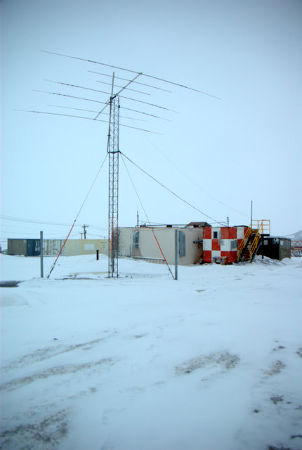 View of beam and tower after snow