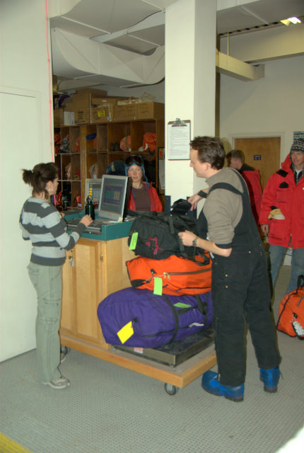 Weigh-in prior to boarding